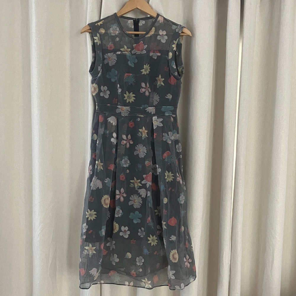 RACHEL Rachel Roy Floral Midi Dress - Black Multi